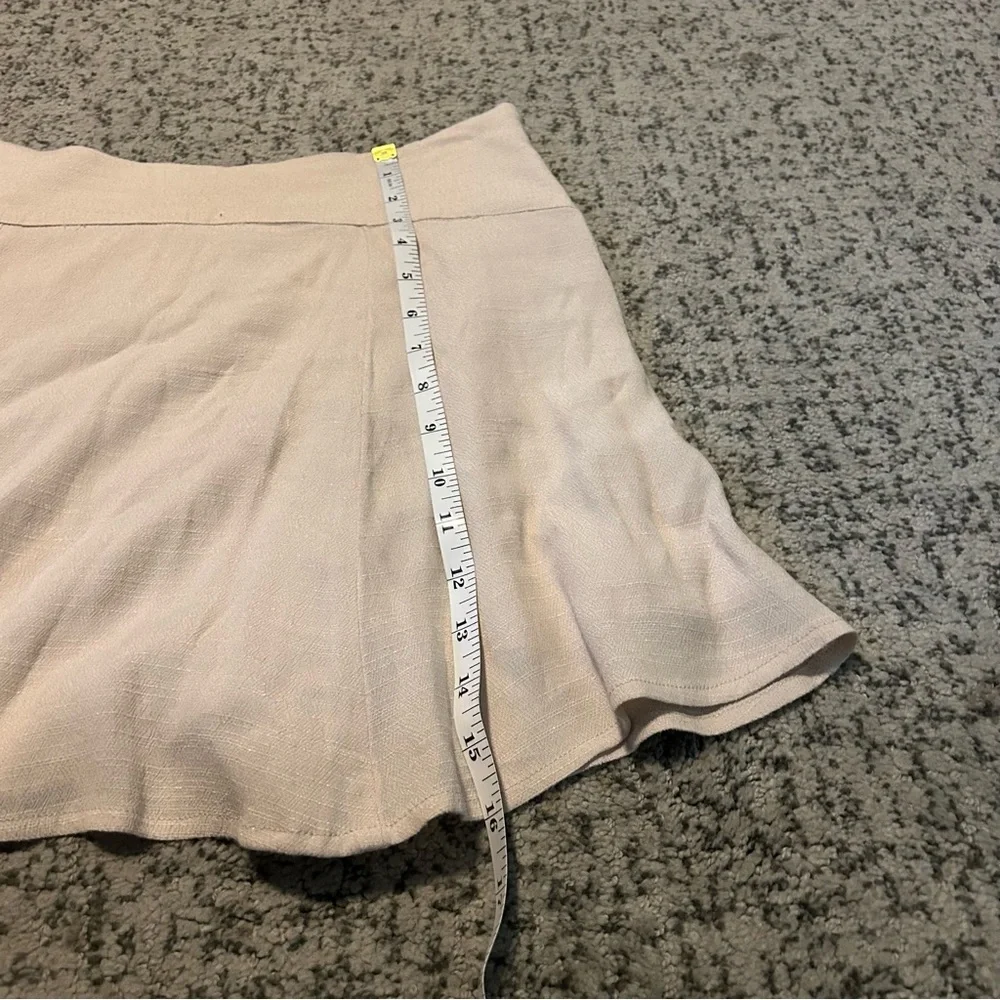 Free People Beige Flare Mini Skirt Size 6